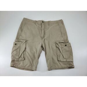 Levis Mens Size 38 Khaki Tan Cargo Shorts Multiple Pockets (Measures: 40" x 9")